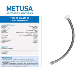 TUBO ABASTO 7/8" X 1/2" X 60 CM - METUSA