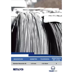 ALAMBRE NEGRO RECOCIDO N° 8 ROLLO x 100 KG - METALYCK