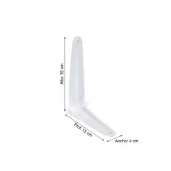 ANGULO SOPORTE ESCUADRA BLANCO 5 X 6 (13 X 15 CM)