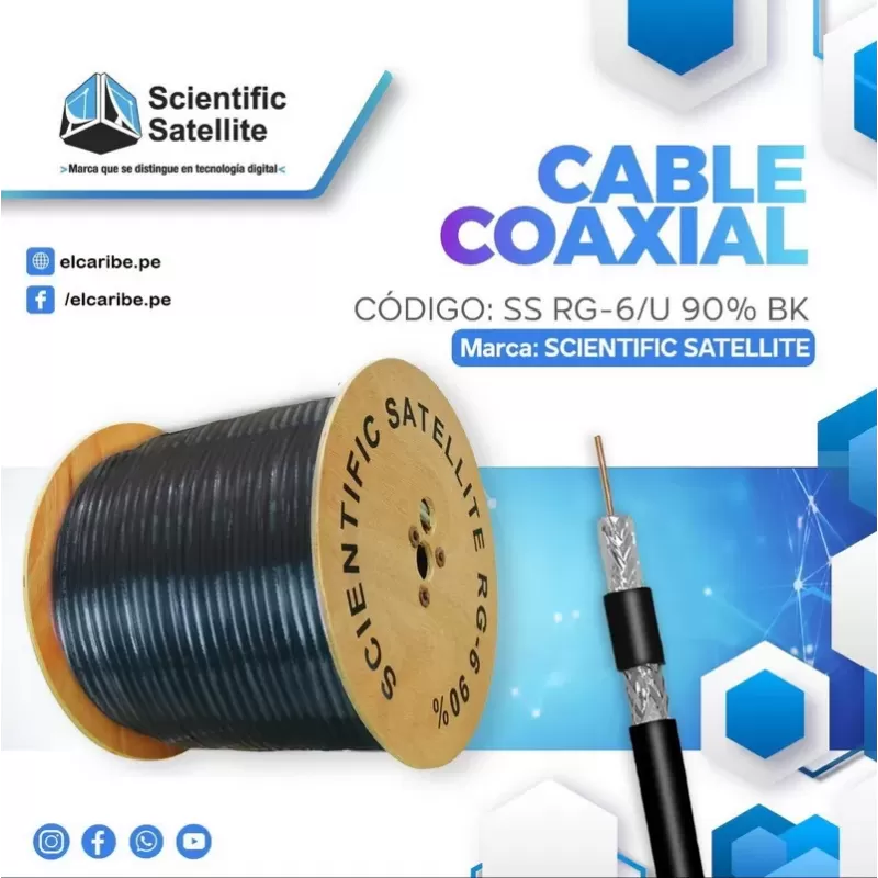 CABLE COAXIAL RG-6 90% - SCIENTIFIC SATELLITE
