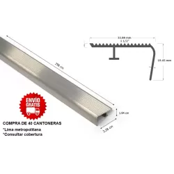 CANTONERA ALUMINIO 1 1/2"  X 3 METROS (32.00 MM X 19.00 MM X 2.98 M) COMERCIAL