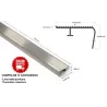 CANTONERA ALUMINIO 2" X 6 METROS (46.00 MM X 18.00 MM X 5.95 M) COMERCIAL