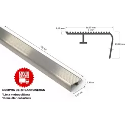 CANTONERA ALUMINIO 1 1/2"  X 6 METROS (36.00 MM X 23.00 MM X 5.95 M) PESADA