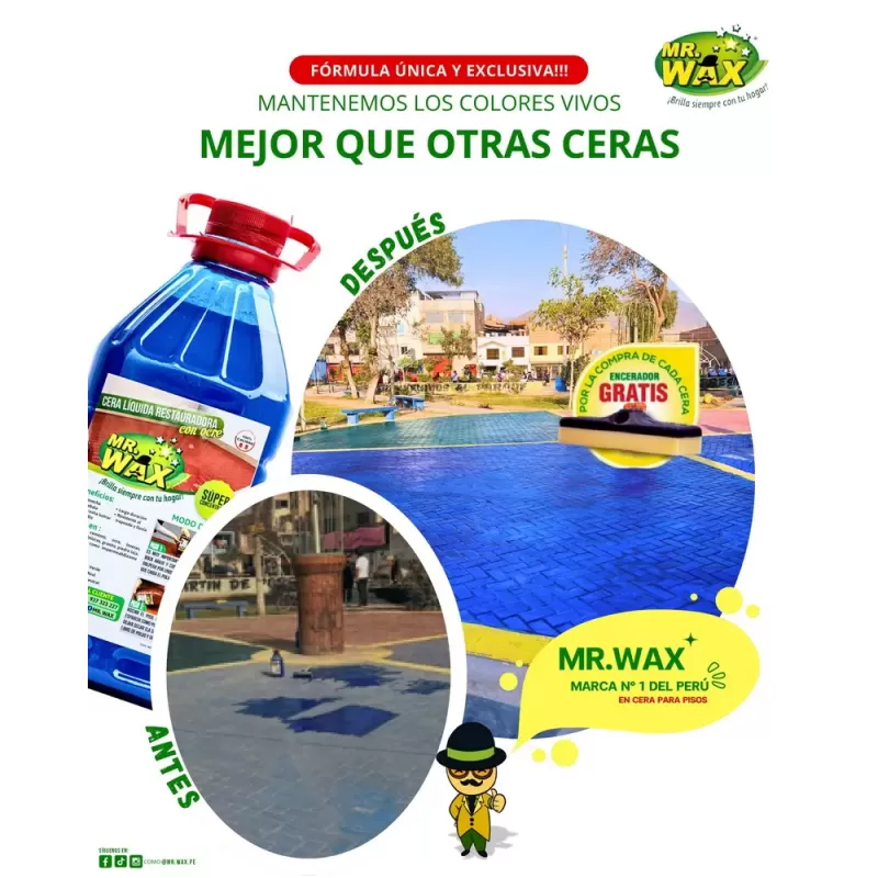 CERA WAX 1 GALON AZUL - MR. WAX