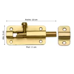 CERROJO DORADO TIPO V 4"
