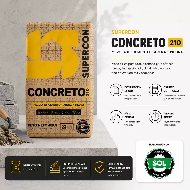 CONCRELISTO 210 TIPO I - SUPECON 40 KG