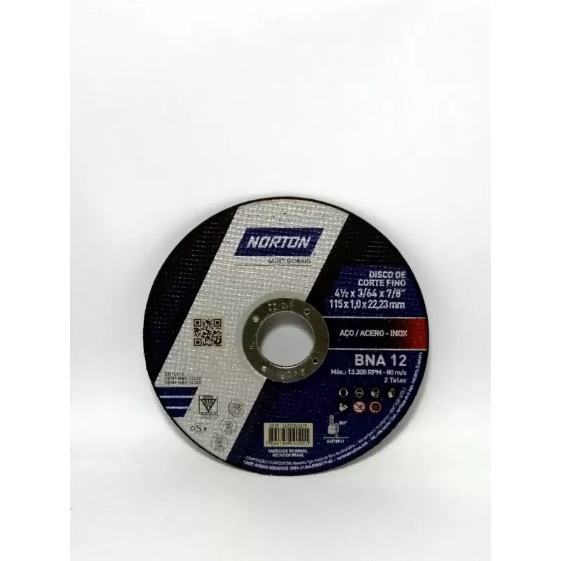 DISCO CORTE METAL 4 1/2" x 3/64 x 7/8"  - NORTON