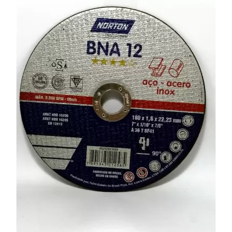 DISCO CORTE METAL 7" x 1/16 x 7/8" - NORTON
