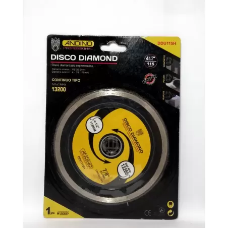 DISCO DIAMANTADO 4 1/2 CONTINUO LISO
