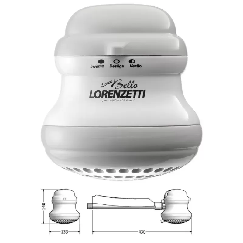 DUCHA ELECTRICA LORENZETTI - 3 TIEMPOS MODELO LOREN BELLO