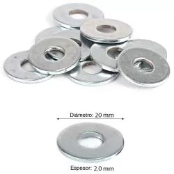HUACHA ARANDELA PLANA 1/4" ZINCADO