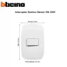 INTERRUPTOR SIMPLE EMPOTRABLE - BTICINO DOMINO SENCIA