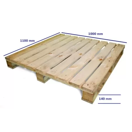 PARIHUELA PALLET DE MADERA 1.10 X 1.00 METRO - 1600 KILOS