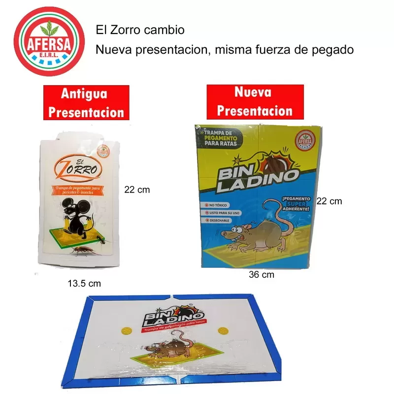 PEGA RATA TRAMPA ADHESIVA - ZORRO