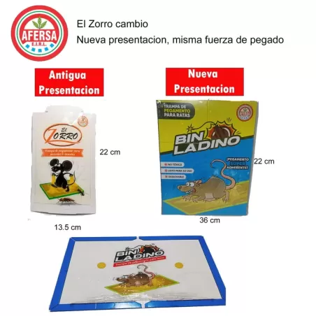 PEGA RATA TRAMPA ADHESIVA - ZORRO