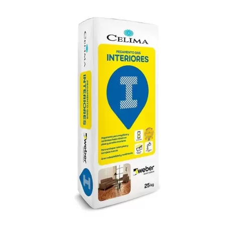 PEGAMENTO CELIMA - GRIS INTERIOR 25 KG