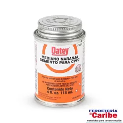 PEGAMENTO CPVC NARANJA (1/32) - OATEY 118 ML - 4 ONZAS