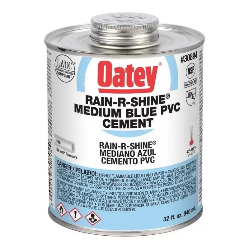 PEGAMENTO PVC AZUL (1/4) - OATEY 946 ML - 32 ONZAS