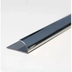 PERFIL ALUMINIO ANODIZADO BRILLO 9.5 MM x 2 METROS - FINOPLAST