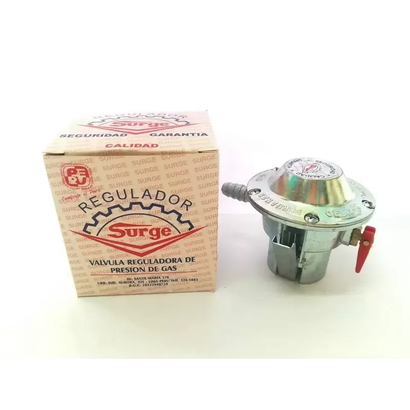 VALVULA REGULADOR GAS BAJA PRESION 3/8 - CAJA - SURGE