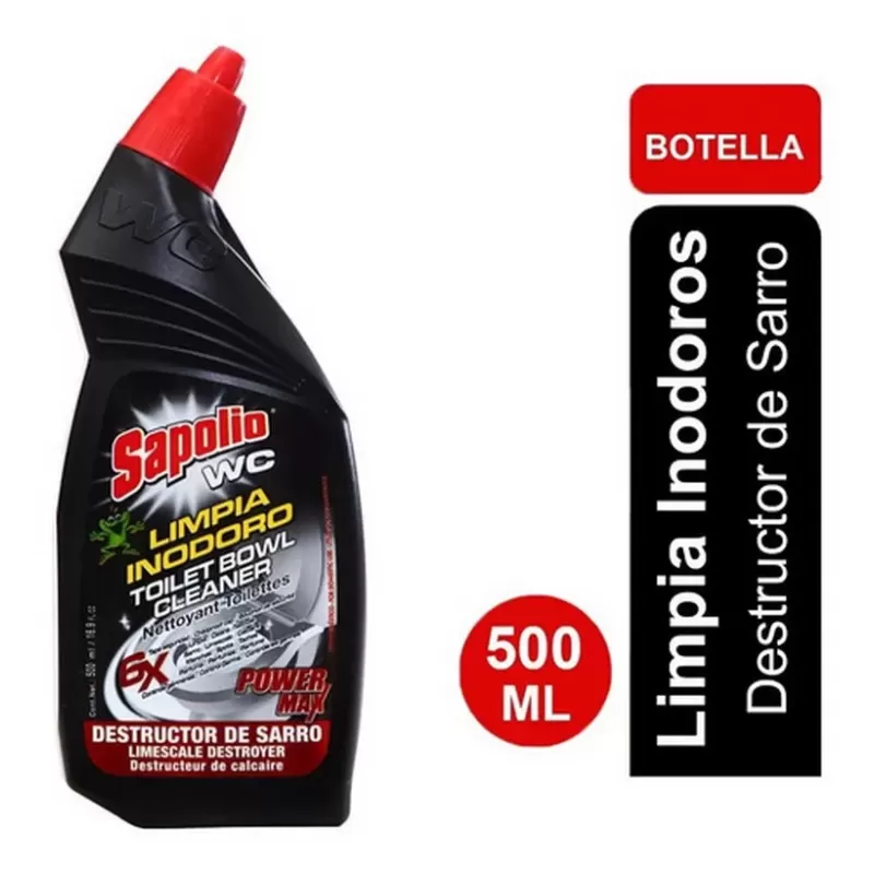SAPOLIO LIMPIA INODORO NEGRO POWER MAX - DESCTRUCTOR DE SARRO