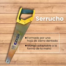 SERRUCHO 18 MANGO PLASTICO - ANDINO