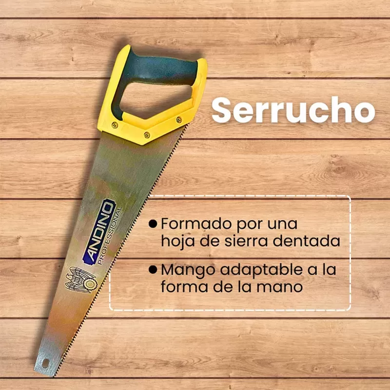 SERRUCHO 18 MANGO PLASTICO - ANDINO
