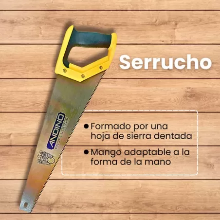 SERRUCHO 18 MANGO PLASTICO - ANDINO