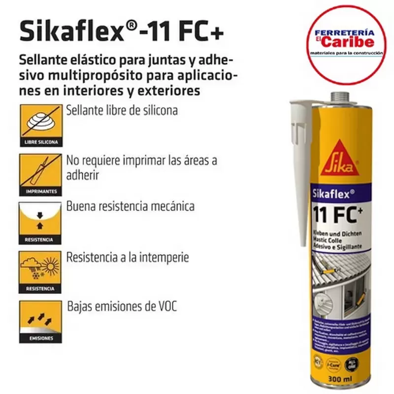 SIKAFLEX 11 FC+ BLANCO X 300 ML - SIKA
