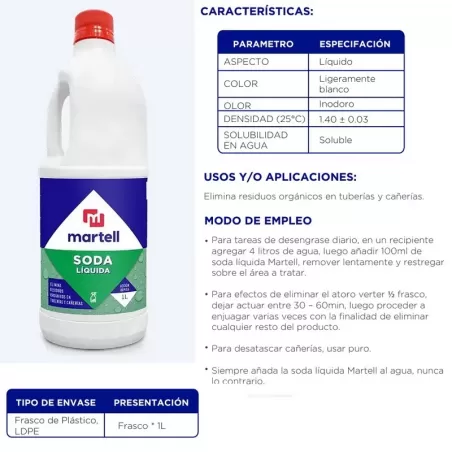 SODA LIQUIDA 1 LITRO - MARTELL