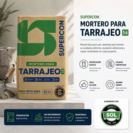 TARRAJEO 1:4 TIPO I - SUPERCON 40 KG