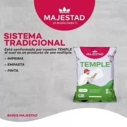 TEMPLE BLANCO 25 KG - MAJESTAD