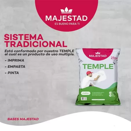 TEMPLE BLANCO 25 KG - MAJESTAD