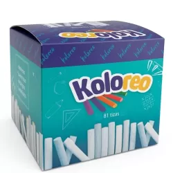 TIZA BLANCA POR CAJA ANTIALÉRGICA KOLOREO X 81 UND