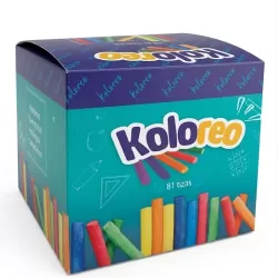 TIZA COLORES SURTIDOS POR CAJA ANTIALERGICA KOLOREO X 81 UND