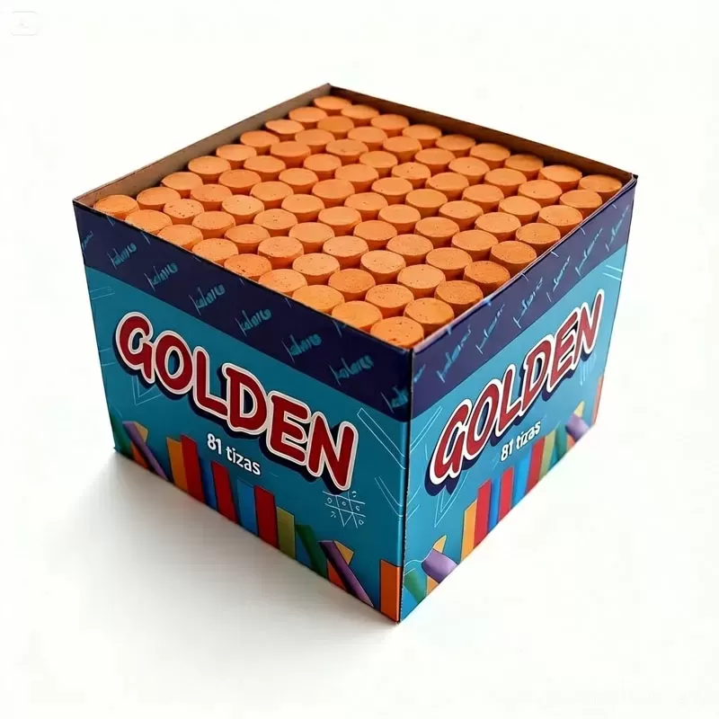 TIZA NARANJA POR CAJA DE UN SOLO COLOR ANTIALÉRGICA KOLOREO X 81 UND