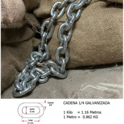 CADENA 1/4 GALVANIZADA