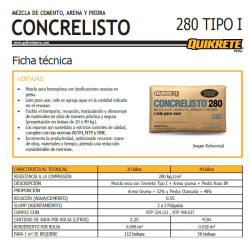 CONCRELISTO 280 TIPO I - QUIKRETE 40 KG