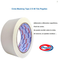 CINTA MASKING TAPE 2" X 40 YDS - PEGAFAN